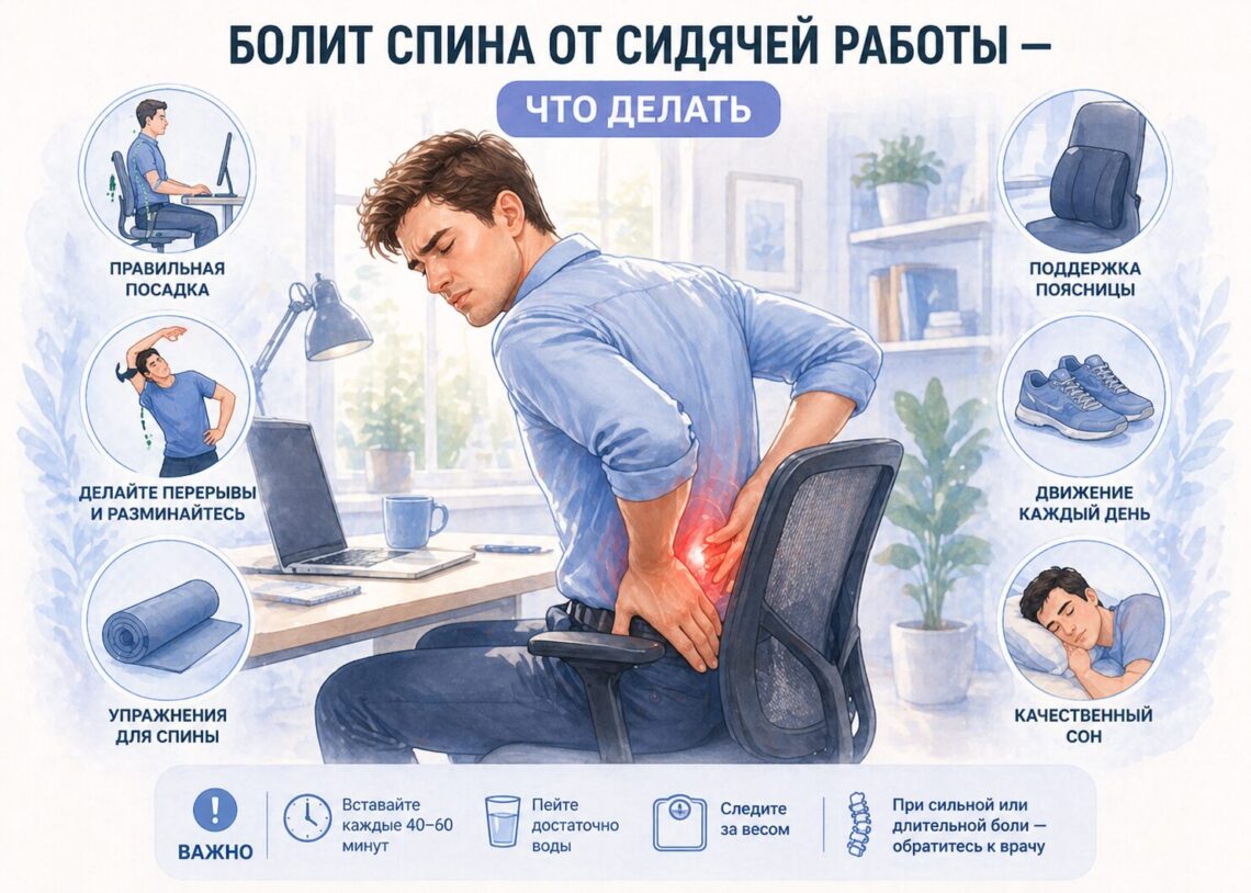 Почему устает и болит спина, когда сидишь, как правильно сидеть без вреда для позвоночника